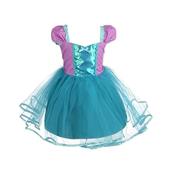 Lito Angels Deguisement Robe en Tulle Princesse Blanche Neige Enfant Fille, Anniversaire Fete Carnaval Costume Halloween, Tai