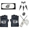 7 PCS Cosplay Accessoires Anime Bandeau Collier Gants Bague pour Enfant Themed Party Costume Props Déguisement Unisexe Homme 