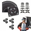 Bogoro 36 Pcs Accessoires Pirate Set, Accessoires de Pirate, Accessoires de costume de pirate, Costume Capitaine Pirate Acces