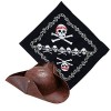 com-four® Ensemble daccessoires 2 pièces pour Les Costumes de Pirate - idéal pour Les carnavals, Les fêtes à thème et Les év