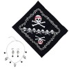 com-four® Ensemble daccessoires 2 pièces pour Les Costumes de Pirate - idéal pour Les carnavals, Les fêtes à thème et Les év