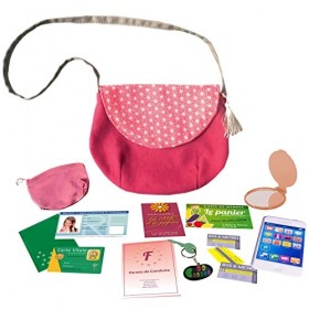 Amulette - Mon Premier Sac à Main - Jeu Imitation pour 3 à 10 Ans - 16 Accessoires Cartes, Porte-Monnaie, Smartphone - Jouet 