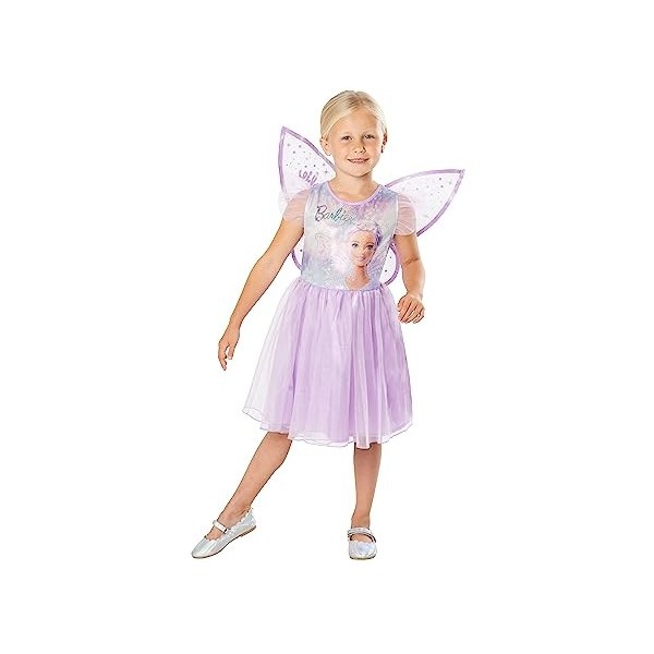 RUBIES - Barbie Officiel - Deguisement Fée pour enfants Barbie Dreamtopia - Taille 7-8 ans- Déguisement de fée , Robe de prin