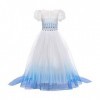 OBEEII Princesse Elsa Déguisement Fille Cosplay Costume et Accessoires Enfant Robe de Soirée Halloween Fêtes Noël Anniversair