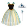 Foierp Elsa Robe Princesse Fille - Costume Princesse Elsa Enfant Deguisement avec Accessoires pour Halloween Cosplay Fête Da