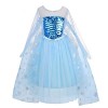 Lito Angels Deguisement Costume Robe Reine des Neiges Princesse Elsa Enfant Fille avec Cape et Accessoires Taille 3-4 ans, Ma