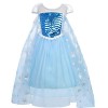 Lito Angels Deguisement Costume Robe Reine des Neiges Princesse Elsa Enfant Fille avec Cape et Accessoires Taille 3-4 ans, Ma