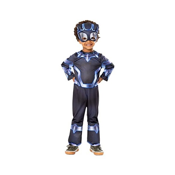 RUBIES Marvel Officiel SPIDERMAN Déguisement Black Panther pour Enfants Spidey et Amis Costume avec Combinaison et Masque Pou