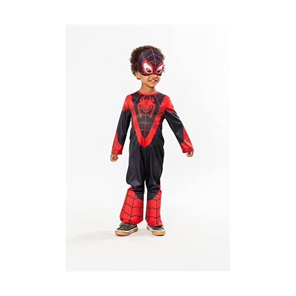 RUBIES Marvel Officiel SPIDERMAN Déguisement Black Panther pour Enfants Spidey et Amis Costume avec Combinaison et Masque Pou