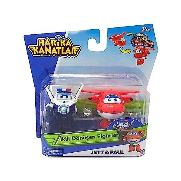 Super Wings "Donnies Dozer" Véhicule Transformable en robot 18 cm + 1 figurine,Jouet Enfant 2 3 4 5 6 7 8 Ans Garcon Fille