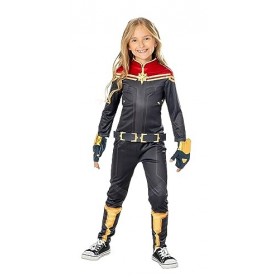Rubies - Marvel Officiel - Captain Marvel - Déguisement Enfants Classique The Marvels - Taille 7-8 Ans - Costume Super Héros 