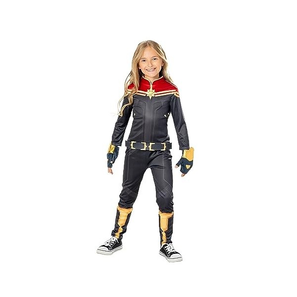 Rubies - Marvel Officiel - Captain Marvel - Déguisement Enfants Classique The Marvels - Taille 7-8 Ans - Costume Super Héros 