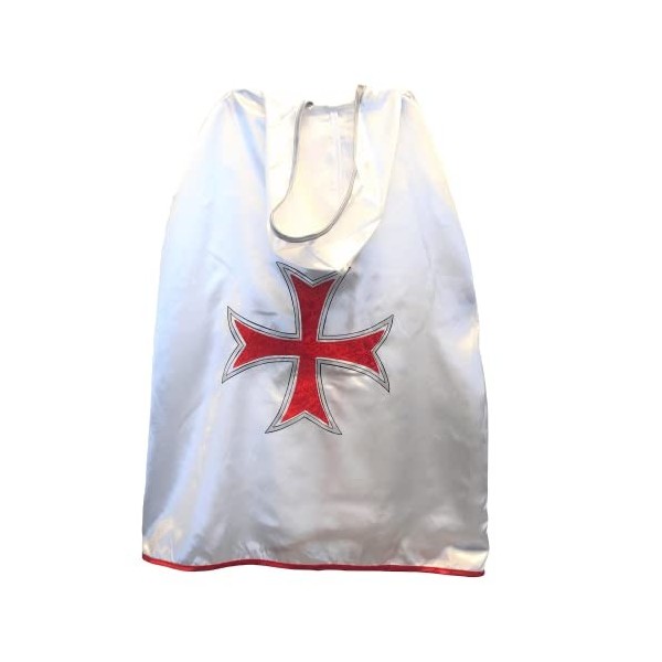 Liontouch - Cape du Chevalier Maltais | Cape dimitation médiévale, thème Classique de la Croix Rouge | Déguisements, Robes F