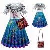 URAQT Robe Madrigal, Costume pour enfant fille, Robe Sac Madrigal Fille Déguisement, Robe de princesse, Princesse Peignoir Ha