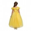 Lito Angels Deguisement Robe Belle et la Bête Costume Princesse Belle avec Accessoires Enfant Fille Taille 5-6 ans, Jaune