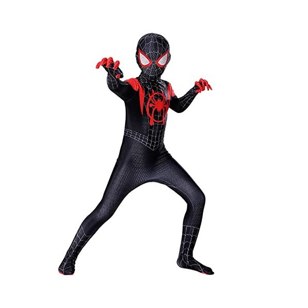 Kitimi Deguisement Spider Enfant, Matériau En Soie de Lait Costume Spider Enfant, Cosplay Halloween,Carnaval, Noël Body Costu