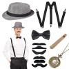 Gohytal 1920 Années 20 Accessoires Gatsby Costume Set,Années 1920 H