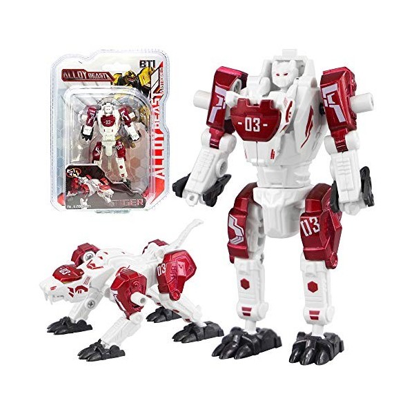 Sanggi 4 en 1 Robot Transformable, [ Lot de 4 ] Robot en Alliage Transformers Jouet, Enfants Puzzle Robot Jouets pour 3-12 Âg