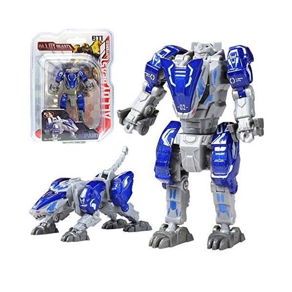 Sanggi 4 en 1 Robot Transformable, [ Lot de 4 ] Robot en Alliage Transformers Jouet, Enfants Puzzle Robot Jouets pour 3-12 Âg