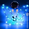 Ailes de Fée Lumineuses à Led, Ailes de Papillon Avec Oreilles dElfe, Bandeau de Fée à Led Et Baguettes de Fée Étoile, Ailes