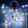 Ailes de Fée Lumineuses à Led, Ailes de Papillon Avec Oreilles dElfe, Bandeau de Fée à Led Et Baguettes de Fée Étoile, Ailes