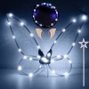 Ailes de Fée Lumineuses à Led, Ailes de Papillon Avec Oreilles dElfe, Bandeau de Fée à Led Et Baguettes de Fée Étoile, Ailes