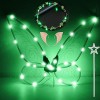 Ailes de Fée Lumineuses à Led, Ailes de Papillon Avec Oreilles dElfe, Bandeau de Fée à Led Et Baguettes de Fée Étoile, Ailes