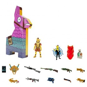 Fortnite Approvisionner en Lama série Bananius Maximus, Figurine articulée de 10 cm avec Accessoire de Dos, Armes et Autocoll