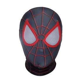 LGYCB Miles Morales Masque intégral Spiderman pour enfants et adultes, Halloween, Noël, fêtes costumées, accessoires pour enf