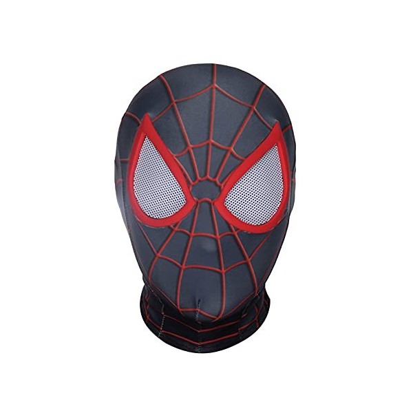 LGYCB Miles Morales Masque intégral Spiderman pour enfants et adultes, Halloween, Noël, fêtes costumées, accessoires pour enf
