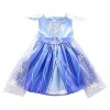 Lito Angels Deguisement Robe Reine des Neiges 2 Princesse Elsa Costume Aventure Bebe Fille avec Cape et Accessoires Taille 12