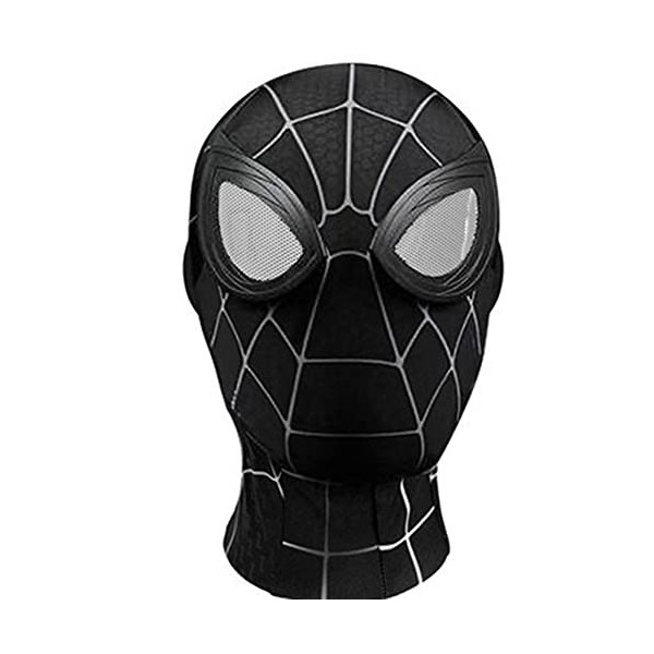 Xyh723 Enfants Noir Spiderman Coiffures Adulte Cosplay Masque Complet Enfant Carnaval Halloween Masque De Vue Ados Film Fan C