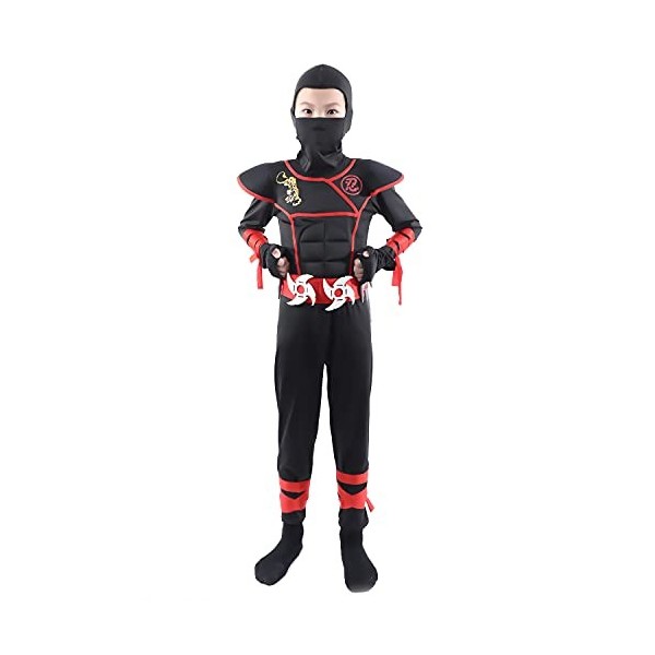 Sincere Party 7st Dragon Ninja costume hommes femmes enfants, ninja dress up cosplay costume avec accessoires 3-5 ans