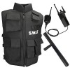 COM-FOUR® Ensemble daccessoires de costume 3 pièces Police - tenue et accessoire idéaux pour le carnaval, lHalloween, lann