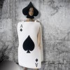 Déguisement De Carte De Jeu As De Carreau pour Adulte Halloween Poker Pique Un Costume Couvre-Chef De Bêche Spade A Poker Dre