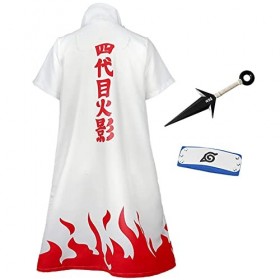 Partymall Namikaze Minatos Costume Manteau pour adultes et enfants Cosplay avec bandeau Accessoires Anime Cape Cosplay Access