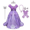 MYRISAM Robe de Sofia de Carnaval Déguisements Filles Princesse Costume de Raiponce Conte de Fée Halloween Cosplay Noël Robe 
