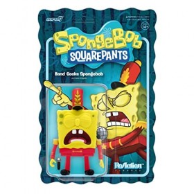 SUPER7 Bob l´éponge Figurine Reaction Band Geeks Spongebob 10 cm