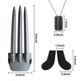 W1cwey Lot de 5 griffes Wolverine - Costume de cosplay - Avec griffes - Moustaches - Collier en plastique sûr - Accessoires d