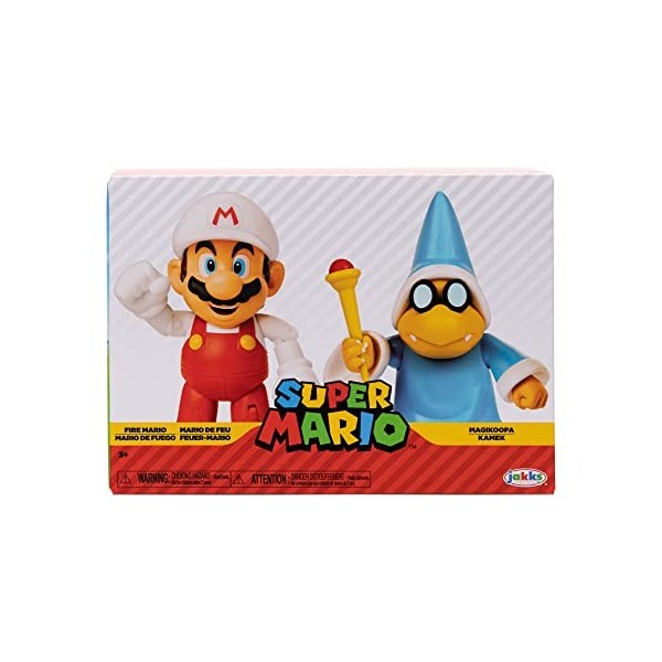 Disney- Figurines daction, 410634, Fire Mario Contre Magikoopa