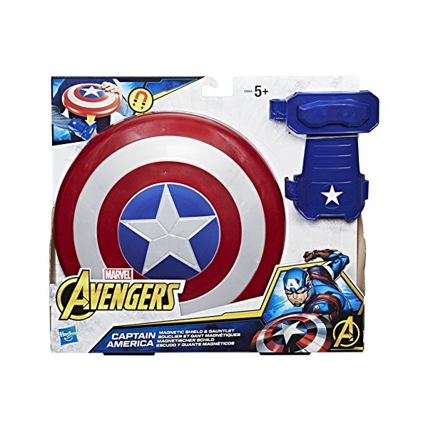 Marvel Avengers – Accessoire de déguisement Marvel Avengers – Bouclier et Gant Magnétiques de Captain America - Jouet Avenger