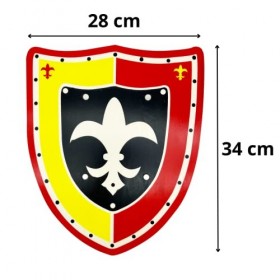 GERILEO Ensemble Épée et Bouclier en Bois - Jouet Garçon et Fille - Accessoire de Jeu, Jouet pour Enfant, Roi, Templier, Guer