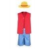 Alleyon Anime One Piece Cosplay Luffy Chapeau Enfants Monkey D.Luffy Deguisement L