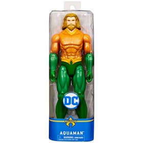 dc comics Aquaman - Personnage Aquaman 30 cm | Personnage à léchelle 30 cm avec décorations Originales, Cape et 11 Points d