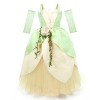 FYMNSI Costume de Fée Clochette pour Filles Enfants Tinkerbell Déguisements Robe Longue Verte avec Papillon Ailes danniversa