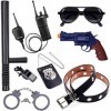 Tacobear Police Equipement Enfant Police Déguisement Accessoires Police Menottes Police Insigne Ceinture Lunettes Walkie Talk