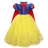MYRISAM Filles Robe de Carnaval Princesse Costume de Blanche Neige avec Cape Conte de Fée Snow White Déguisements Cosplay Hal