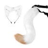 LICHENGTAI Renard Cosplay Set pour Enfants Adultes, Renard Déguisement Animal Avec Renard Oreilles Renard Queue pour Cosplay 
