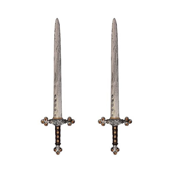 Lot de 2 épées de gladiateur pour adulte - 74,9 cm - Accessoire de déguisement parfait pour les jeux de films romains viking 