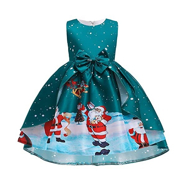 Xiaojiu Robe Noel Fille Deguisement Pokemon Enfant Tenue Noël Bébé Fille Robe Sequins Costume Noel Bebe Masque Visage Deguise